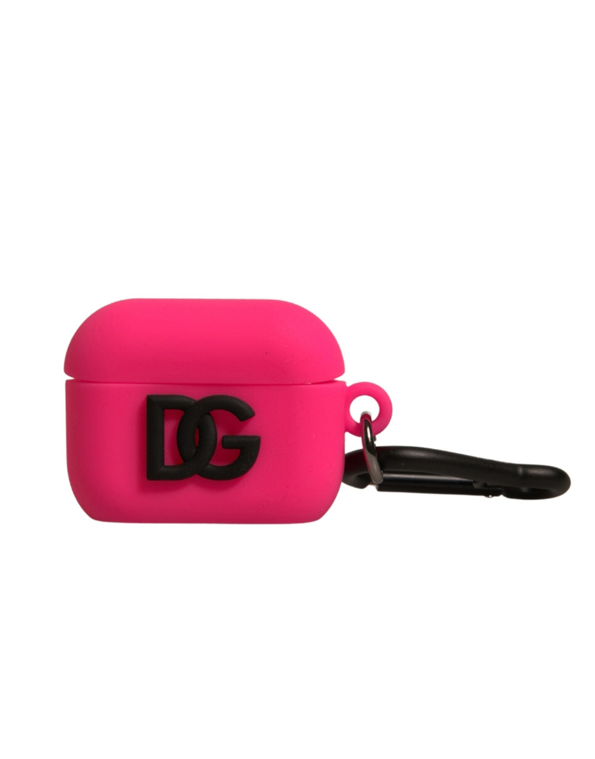Dolce & Gabbana Pink Silicone Rubber Logo Embossed Airpods Case LUNESCAPE