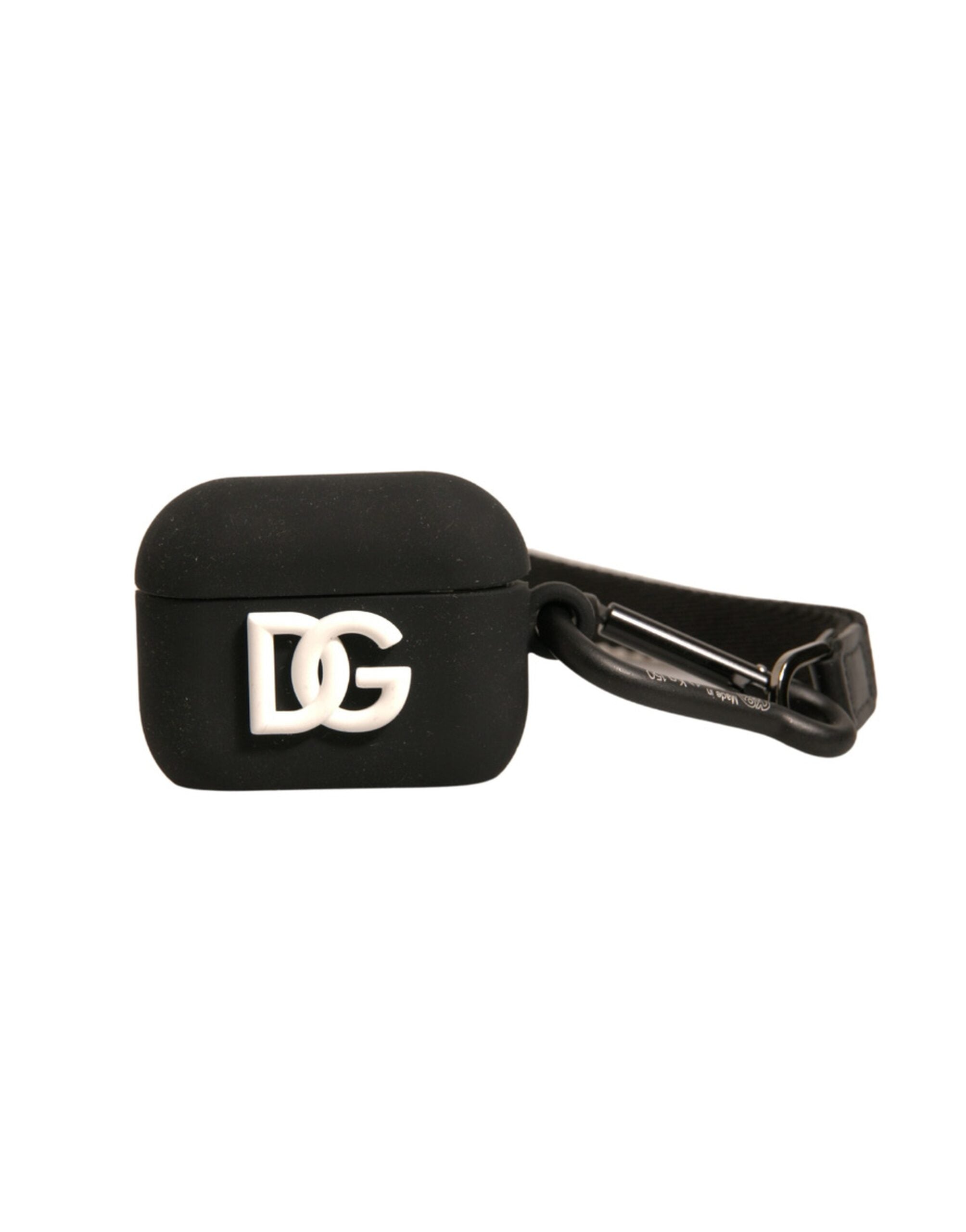 Dolce & Gabbana Black Silicone Rubber Logo Embossed Airpods Case LUNESCAPE