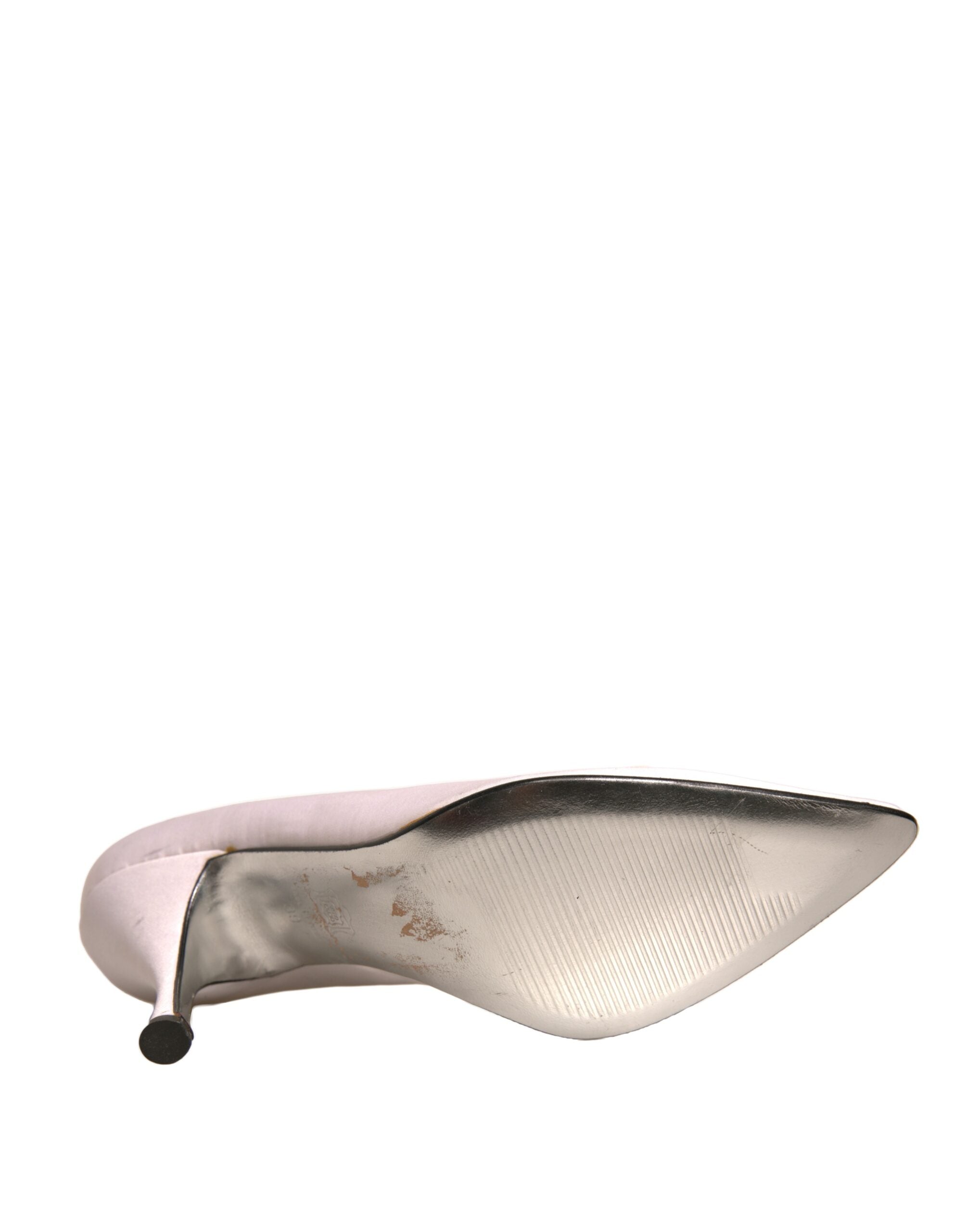 Dolce & Gabbana White Leather High Heels Women Pumps Shoes LUNESCAPE