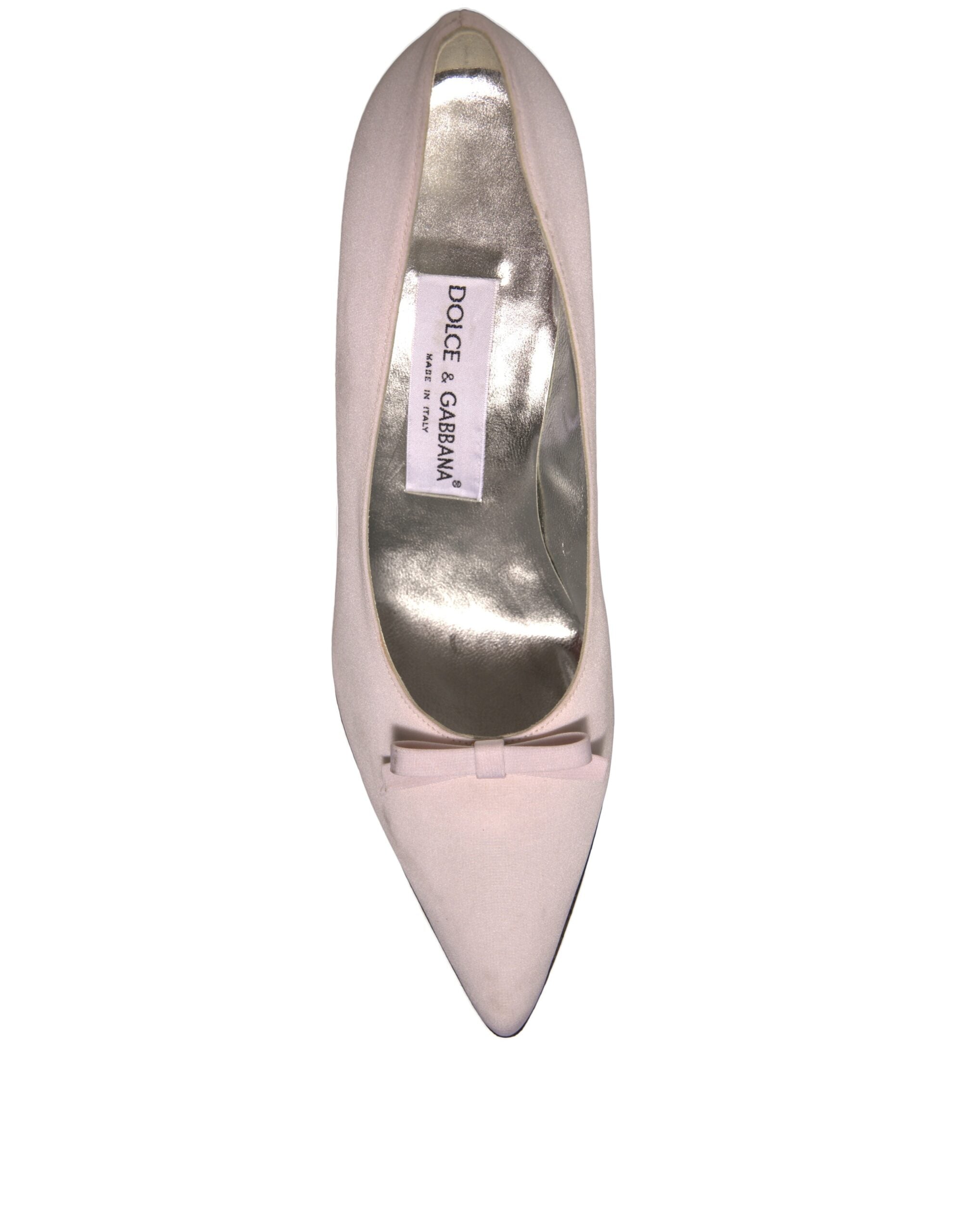 Dolce & Gabbana White Leather High Heels Women Pumps Shoes LUNESCAPE