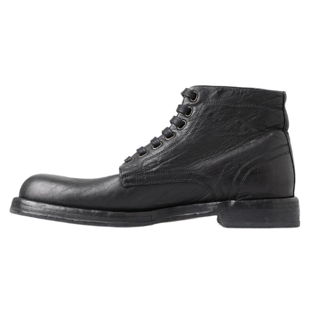 Dolce & Gabbana Black Leather Boot LUNESCAPE