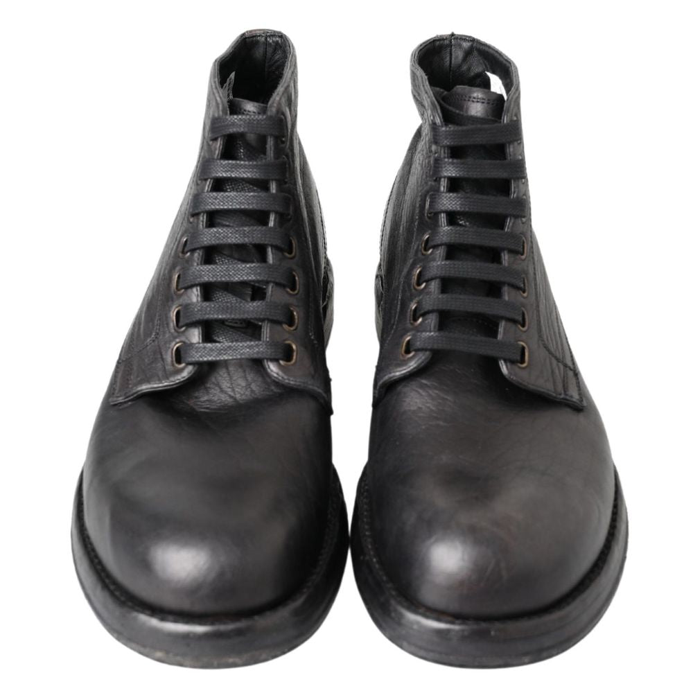 Dolce & Gabbana Black Leather Boot LUNESCAPE