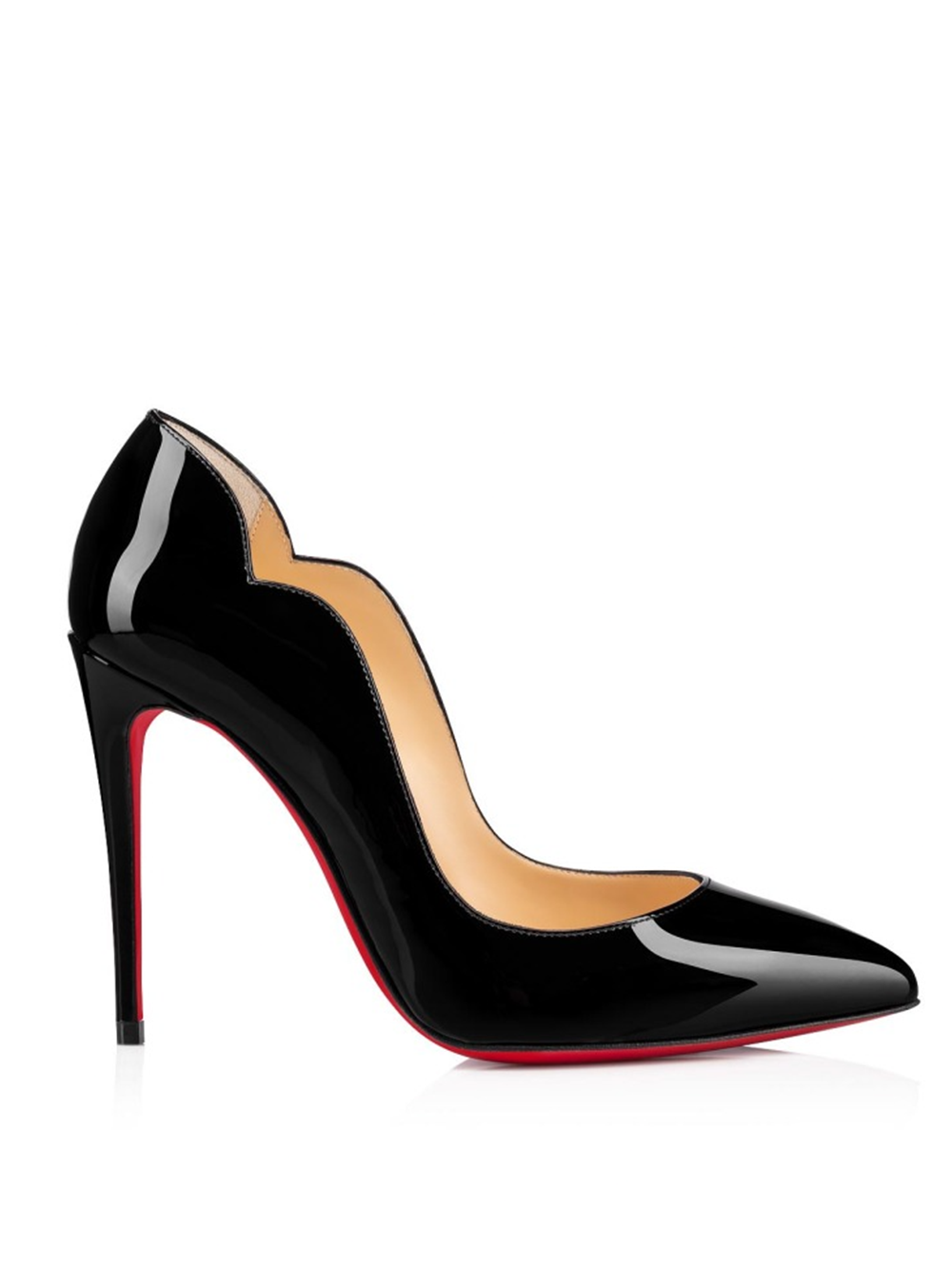 Christian Louboutin Black Patent Leather Hot Chick Pumps 100 LUNESCAPE