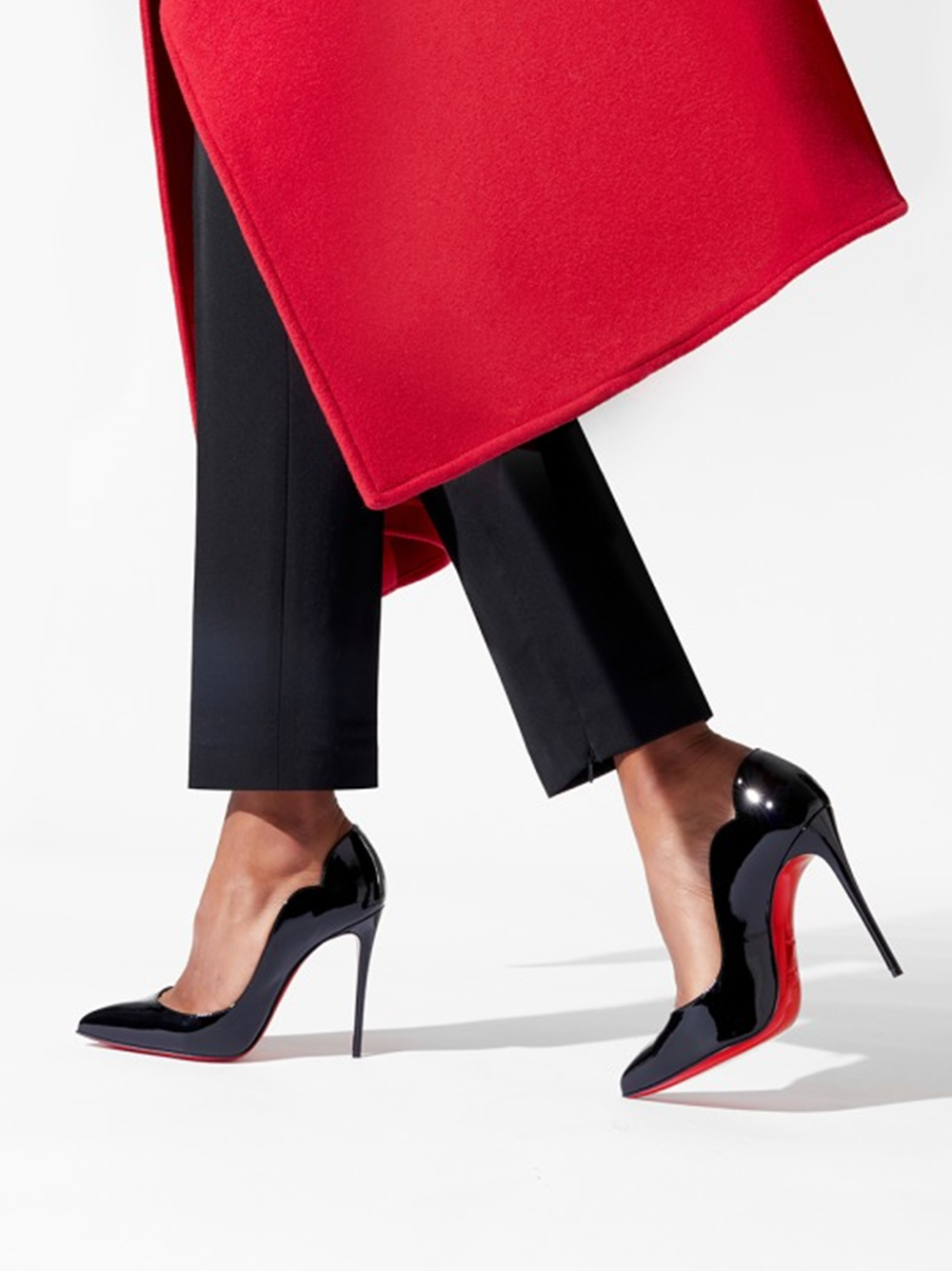 Christian Louboutin Black Patent Leather Hot Chick Pumps 100 LUNESCAPE