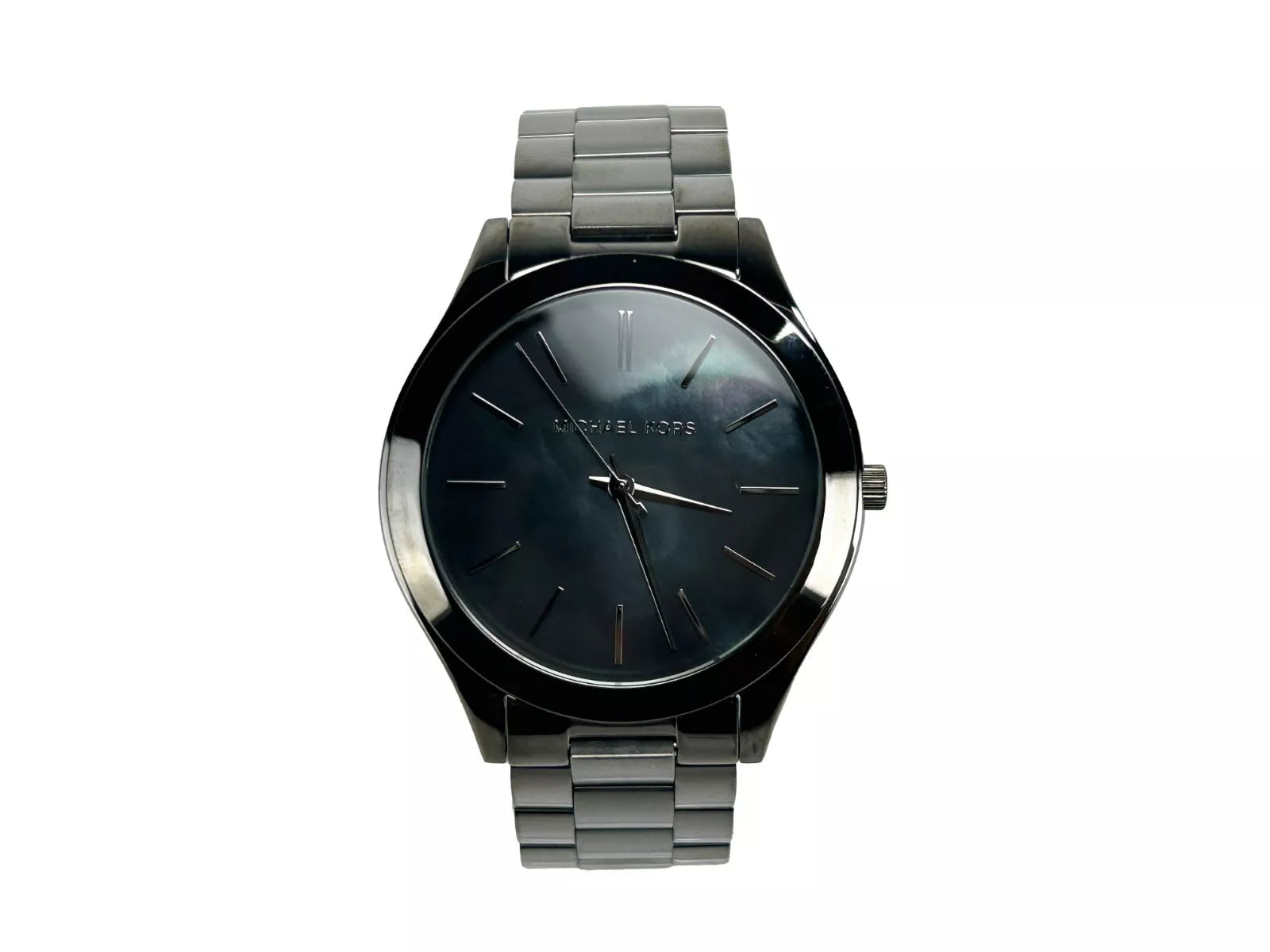 Michael Kors Slim Runway Gun Metal Stainless Steel Watch MK3413 LUNESCAPE