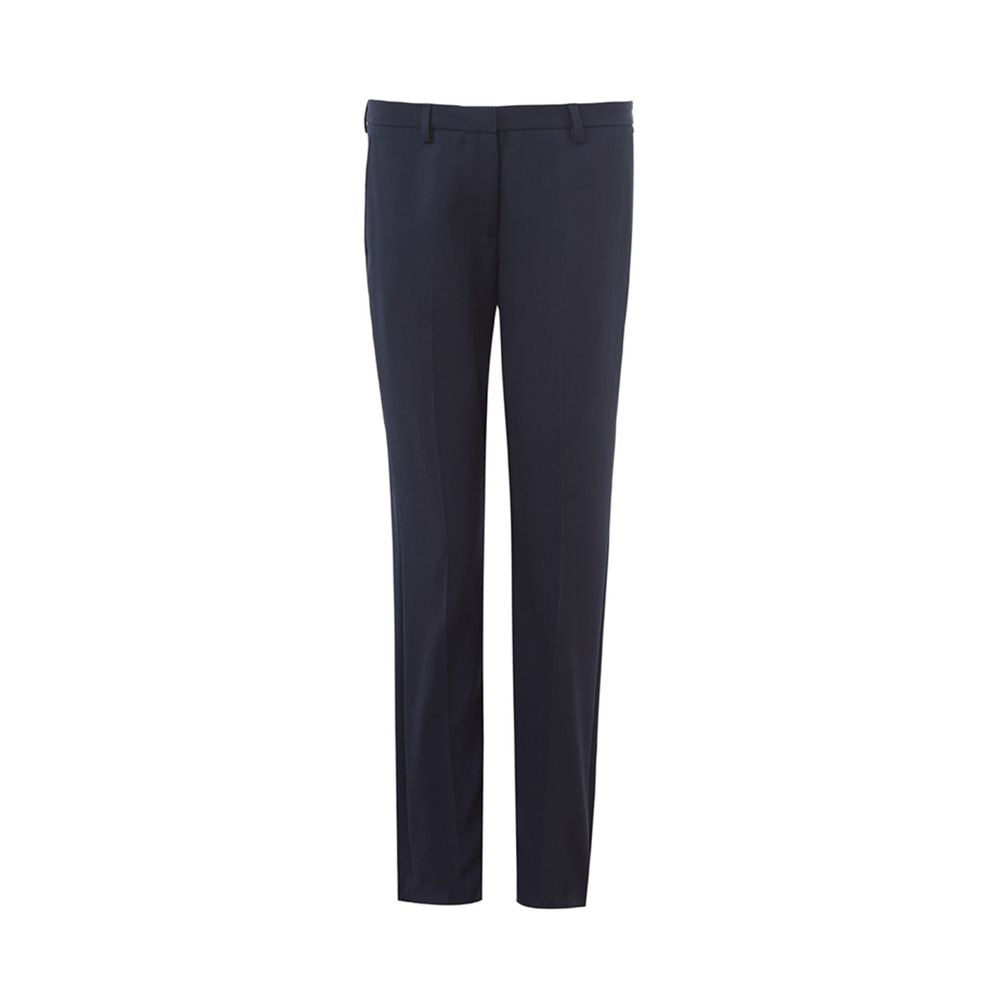 Lardini Elegant Blue Wool Pants for Women LUNESCAPE