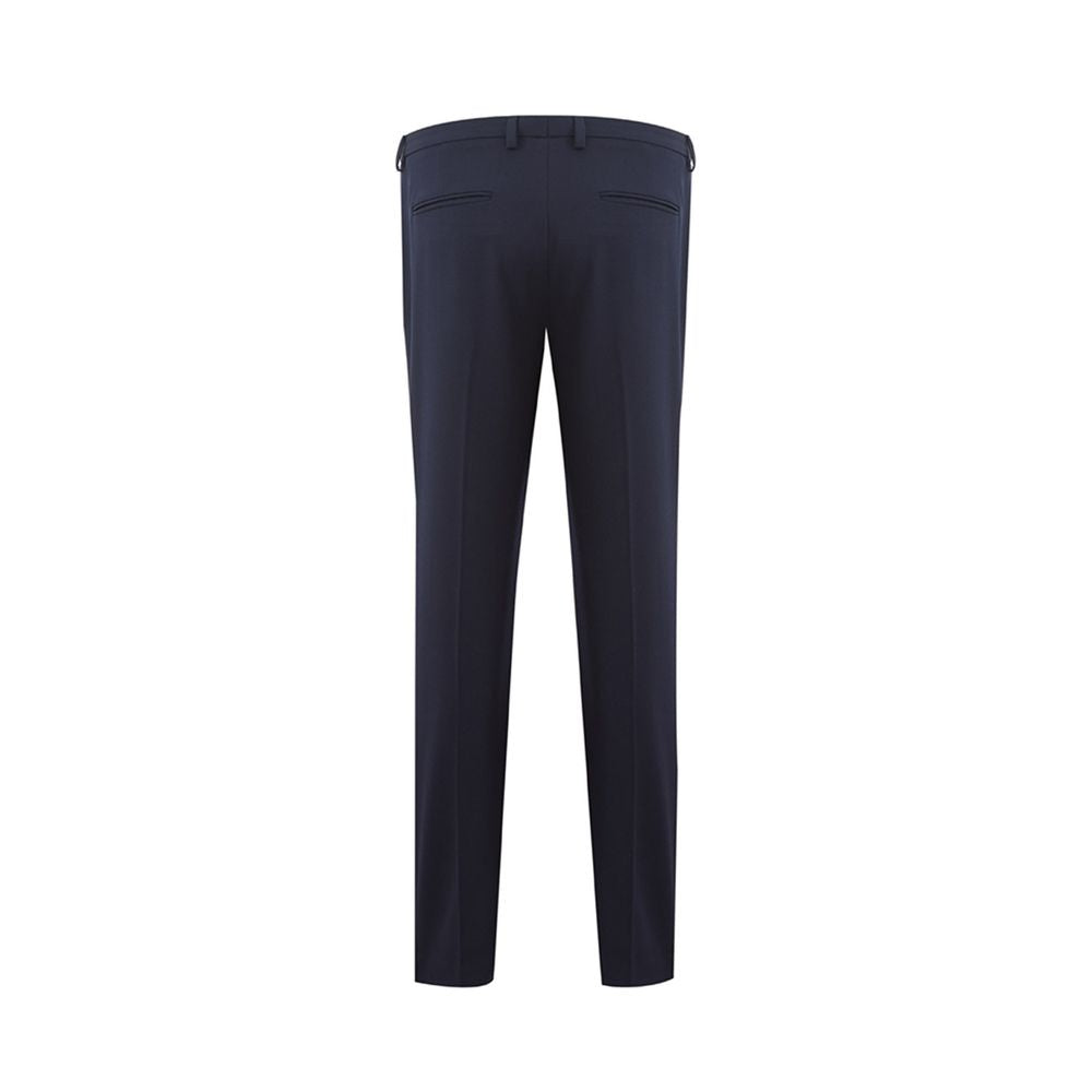 Lardini Elegant Blue Wool Pants for Women LUNESCAPE
