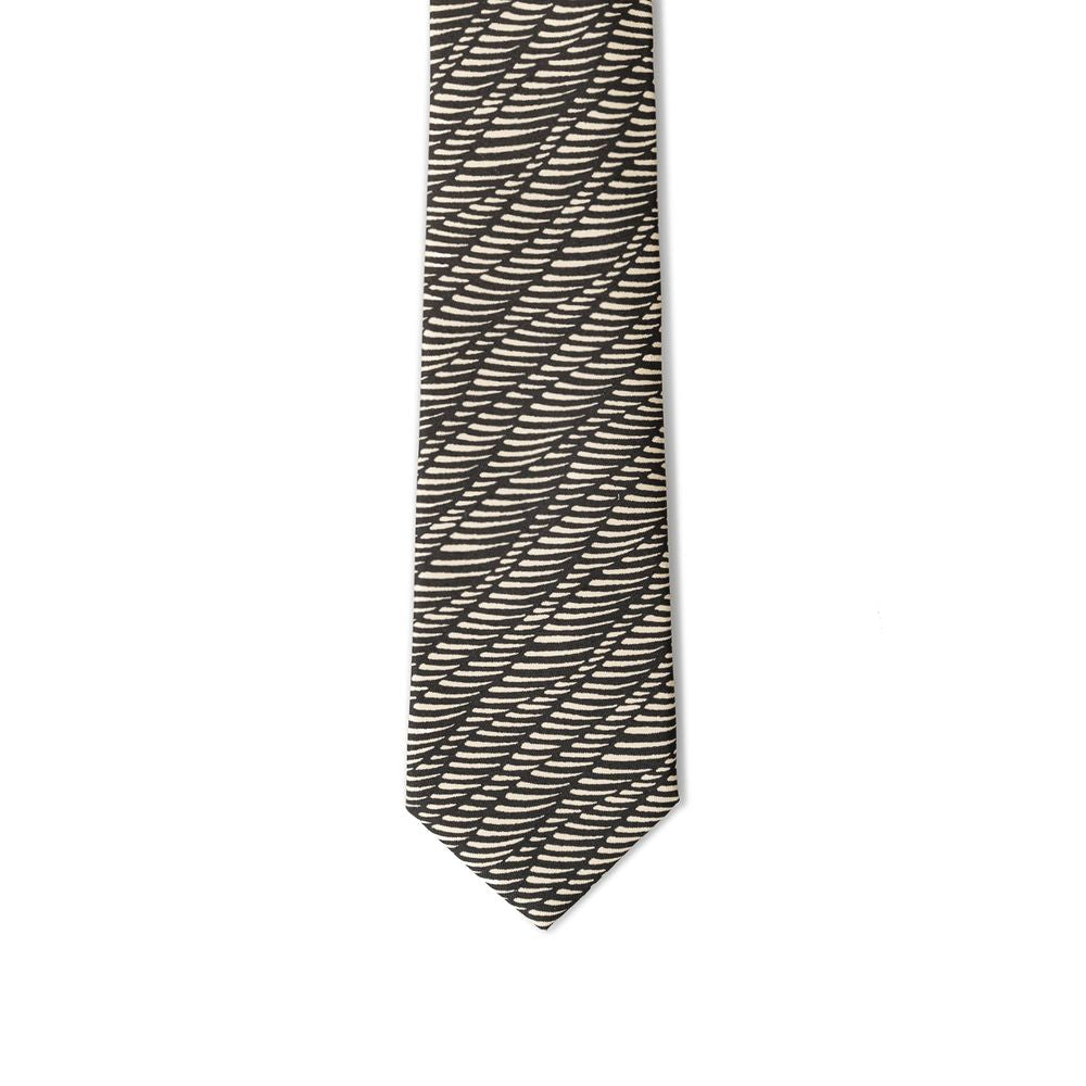Giorgio Armani Black And White Silk Ties & Bowty LUNESCAPE