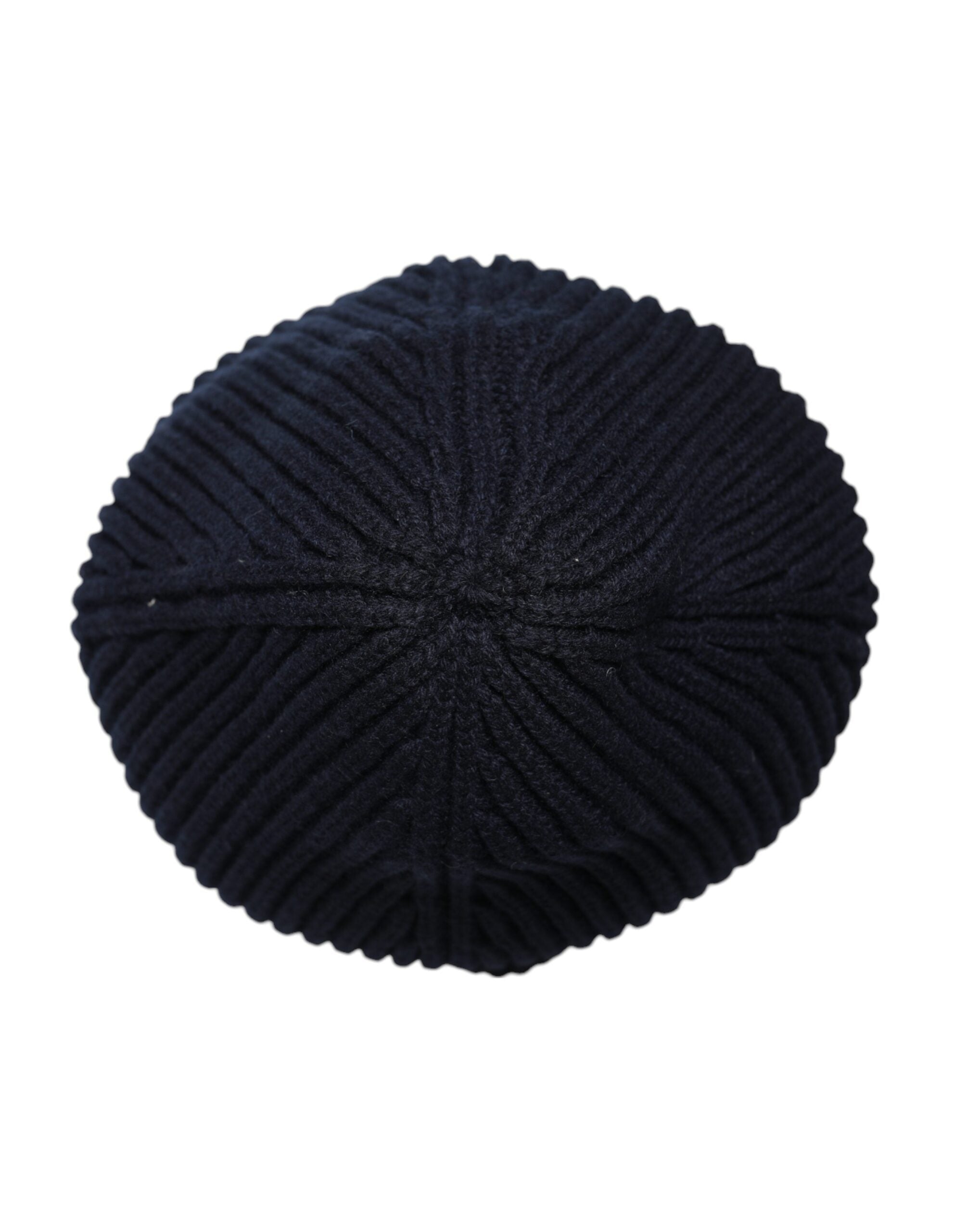 Dolce & Gabbana Blue Cashmere Knitted Winter Beanie Hat