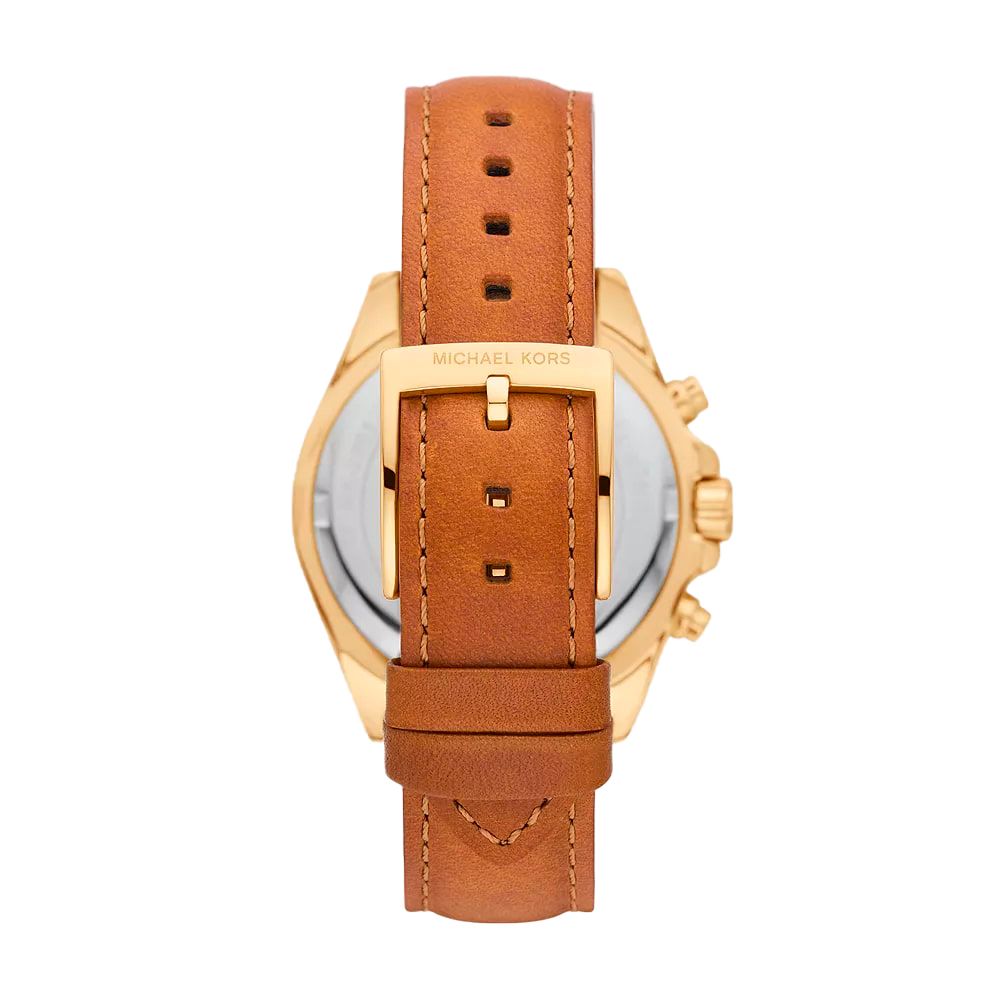 Michael Kors Brown Leather Watch LUNESCAPE