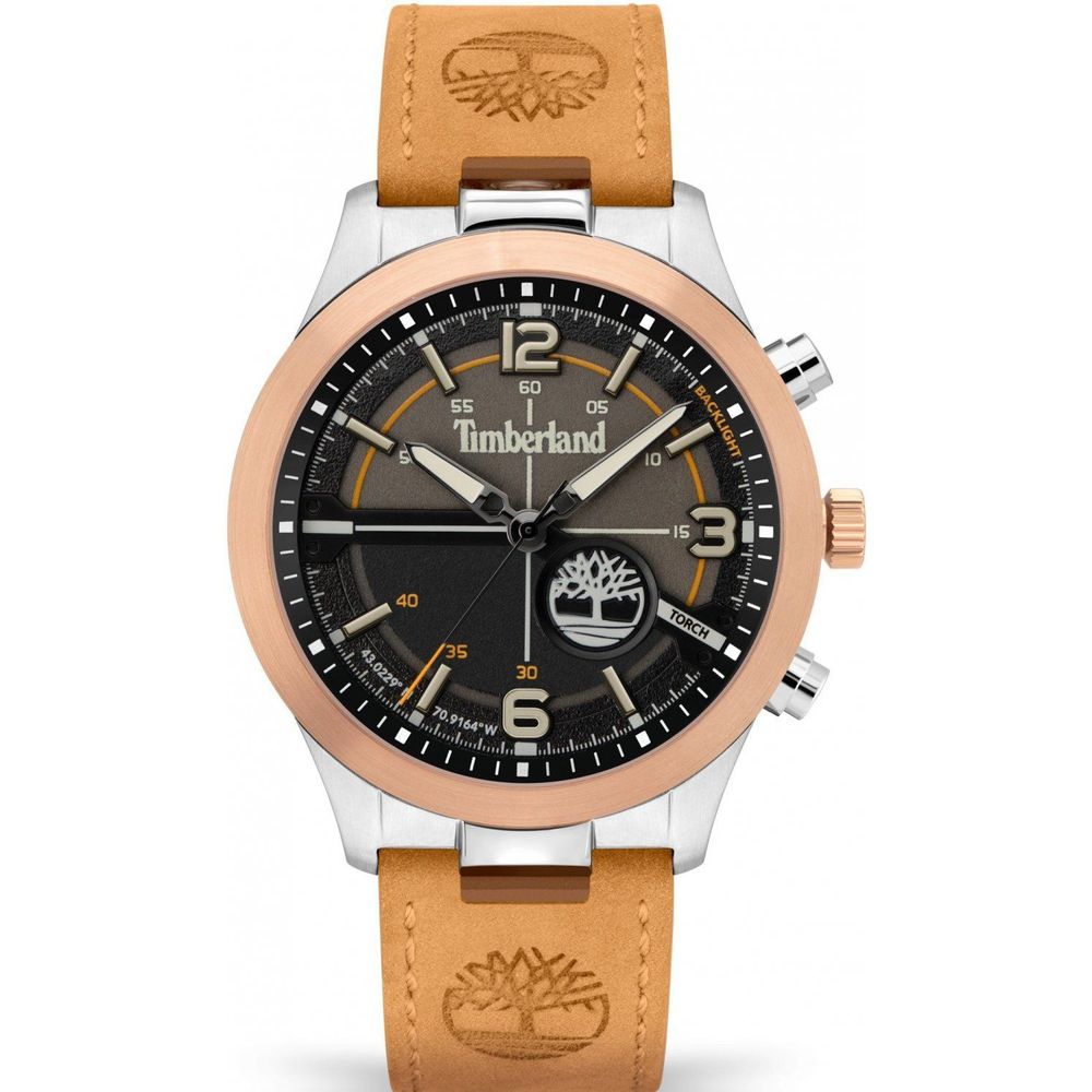 Timberland Brown Leather Watch LUNESCAPE
