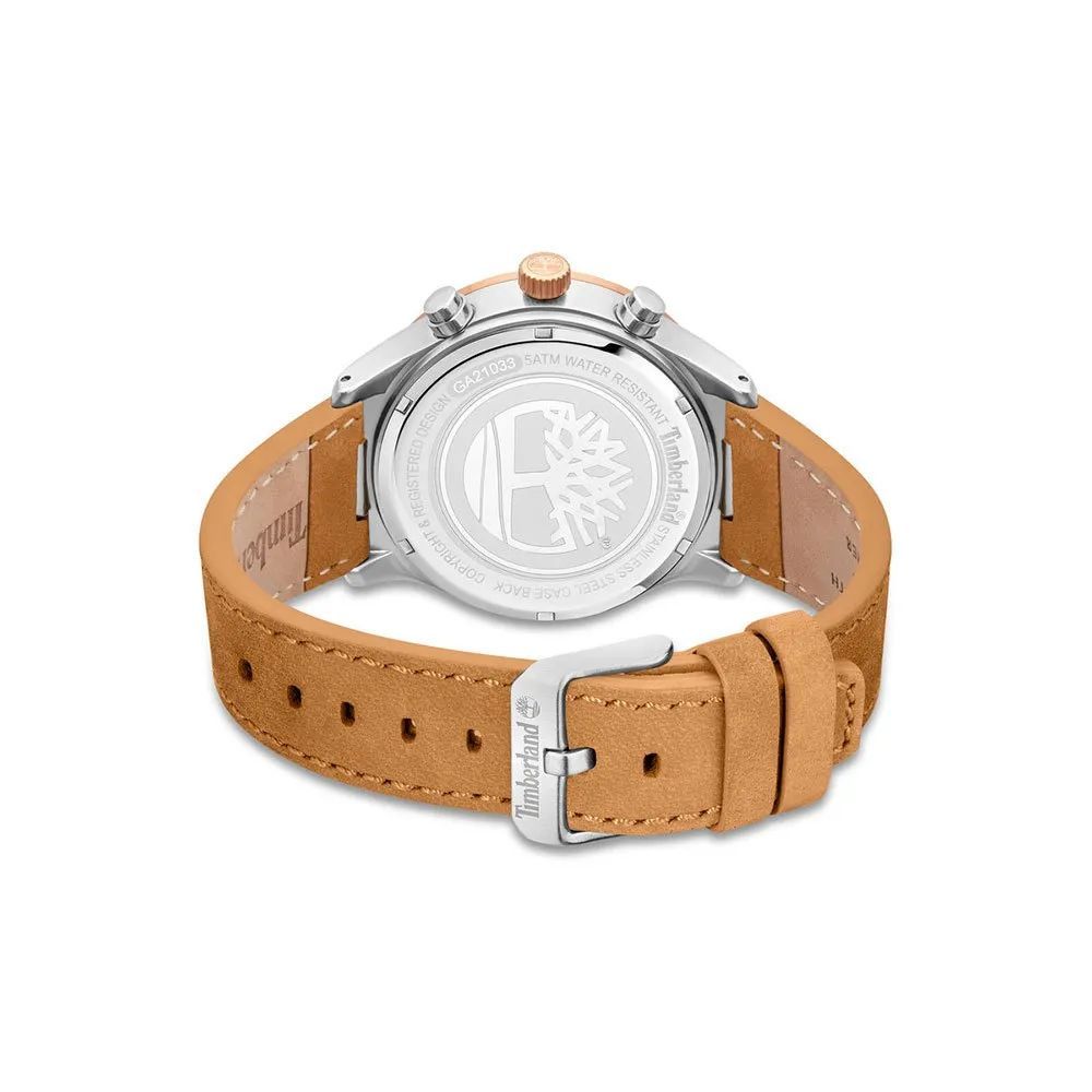 Timberland Brown Leather Watch LUNESCAPE