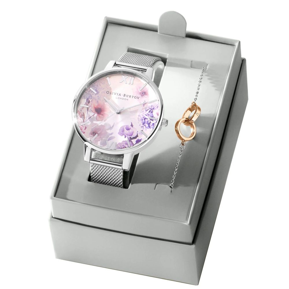 Olivia Burton Gray Stainless Steel Watch LUNESCAPE