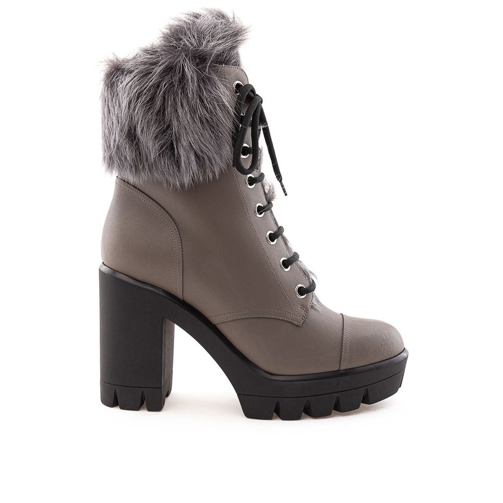 Giuseppe Zanotti Gray Eco Leather Boot LUNESCAPE