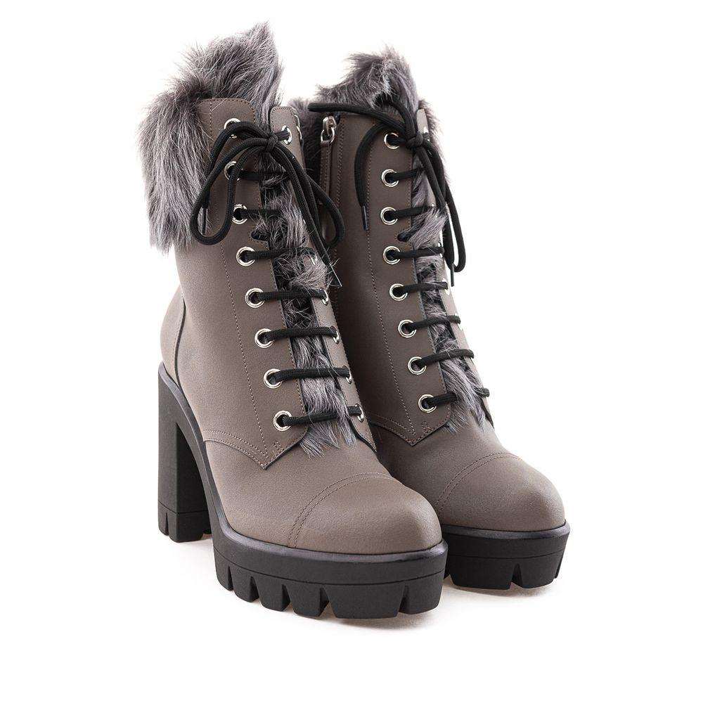 Giuseppe Zanotti Gray Eco Leather Boot LUNESCAPE