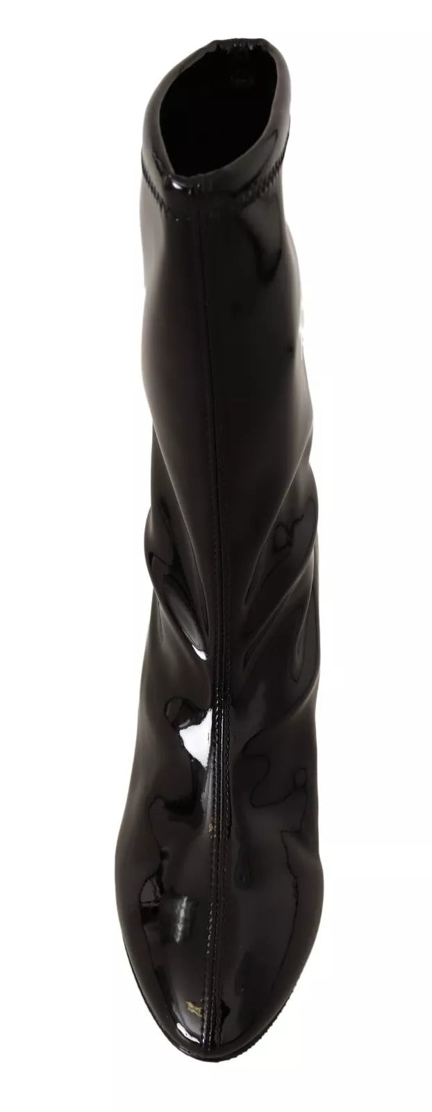 Stuart Weitzman Black Patent Leather High Heels Boots Shoes LUNESCAPE