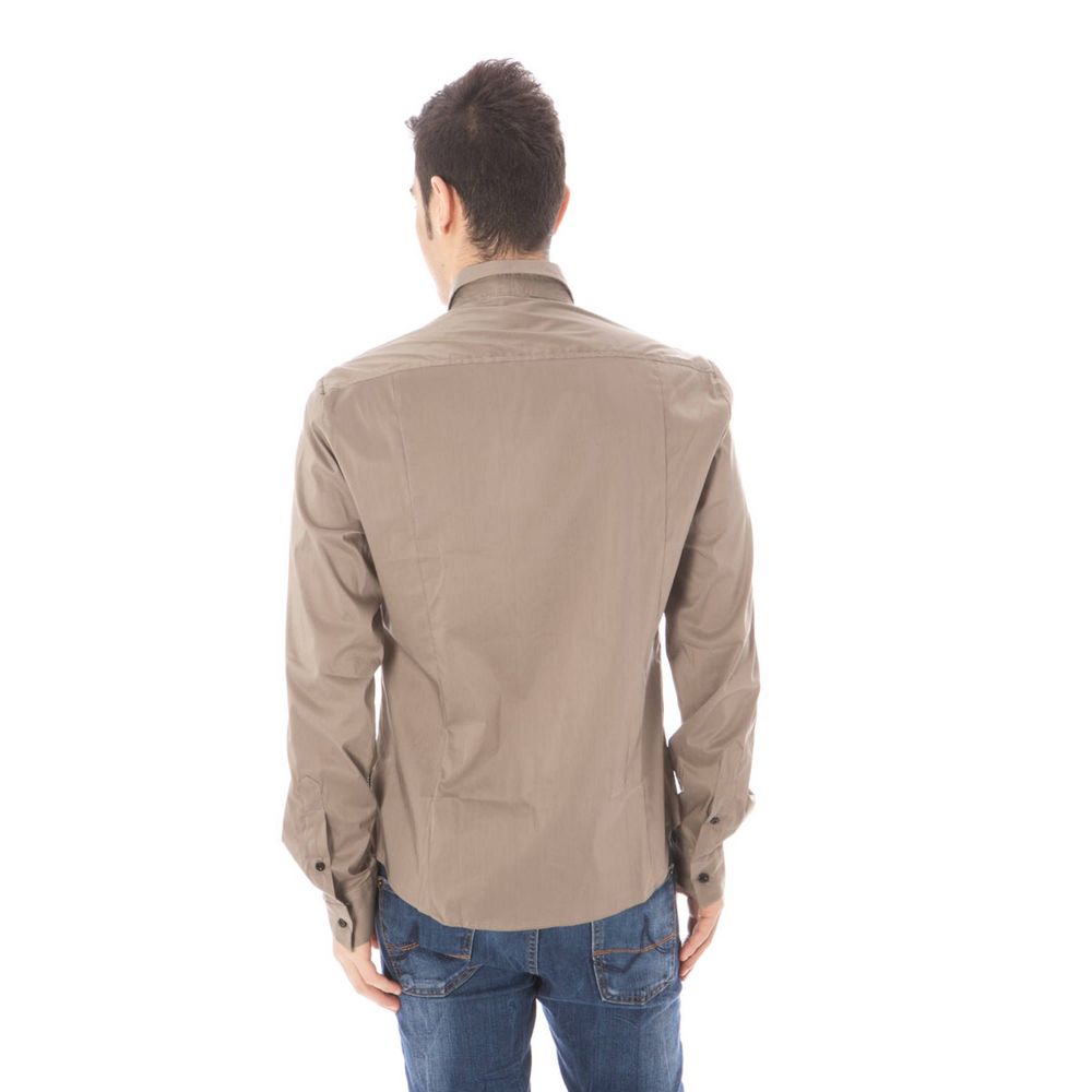 Costume National Green Cotton Men Shirt LUNESCAPE