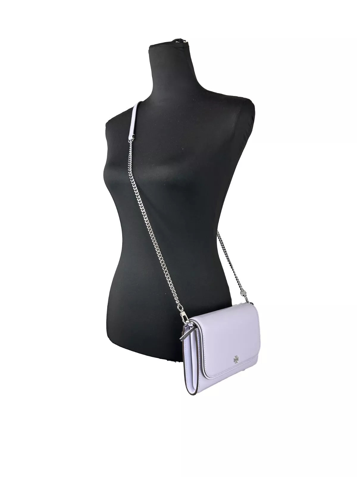 Tory Burch Patent Emerson Patent Chain Wallet Crossbody Bag LUNESCAPE