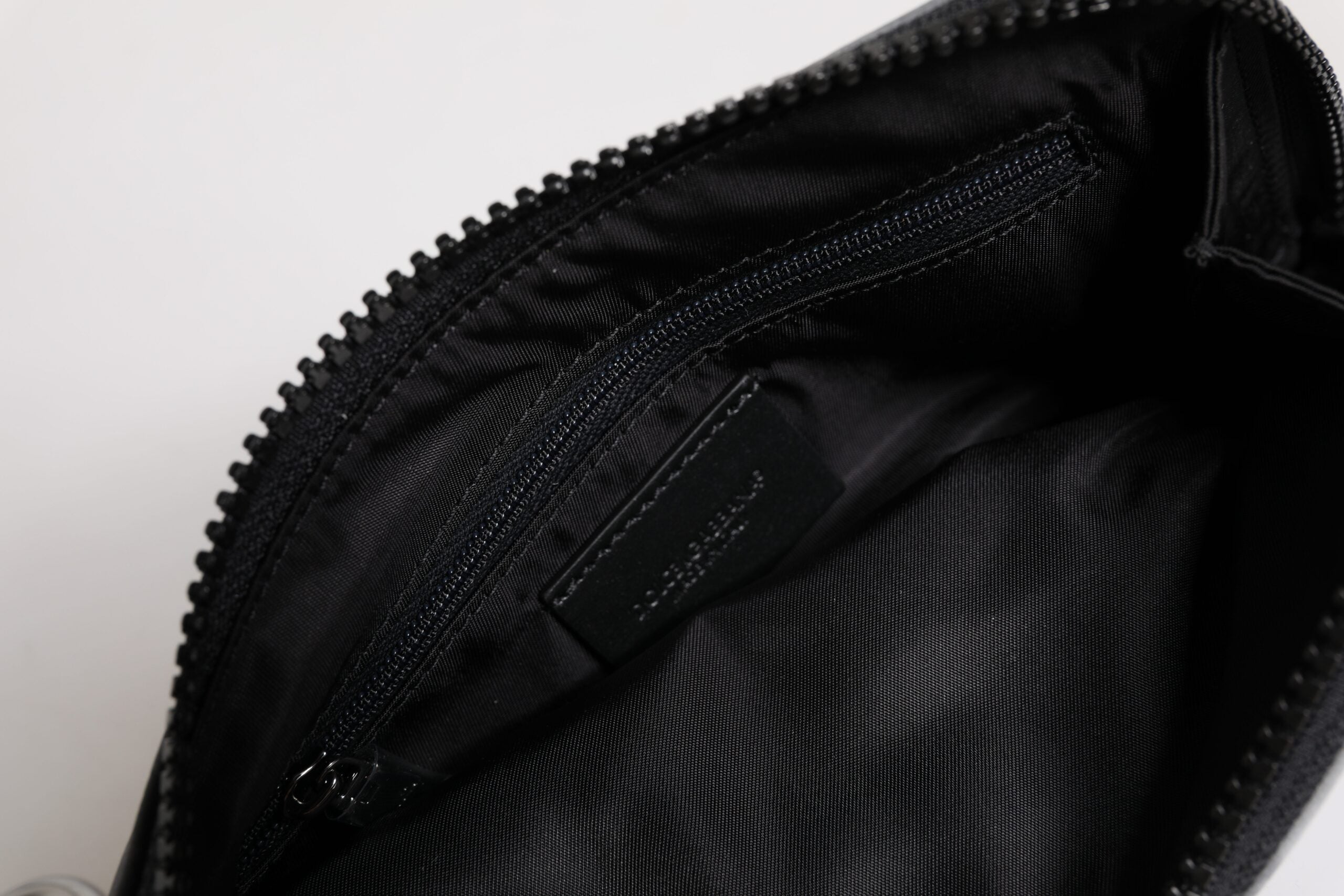 Dolce & Gabbana Black Gray Camouflage Logo Plaque Keyring Pouch LUNESCAPE