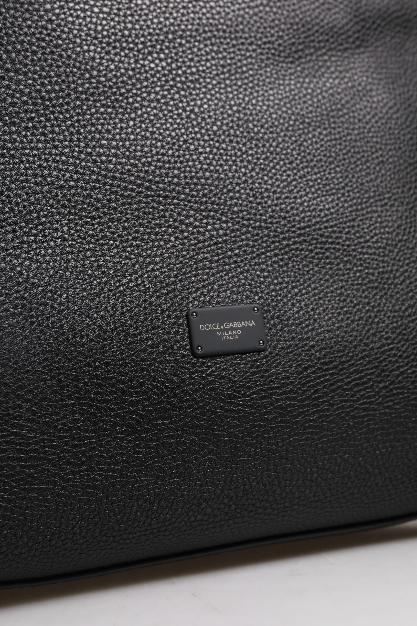 Dolce & Gabbana Black Calfskin Leather Hand Shoulder Duffel Bag LUNESCAPE