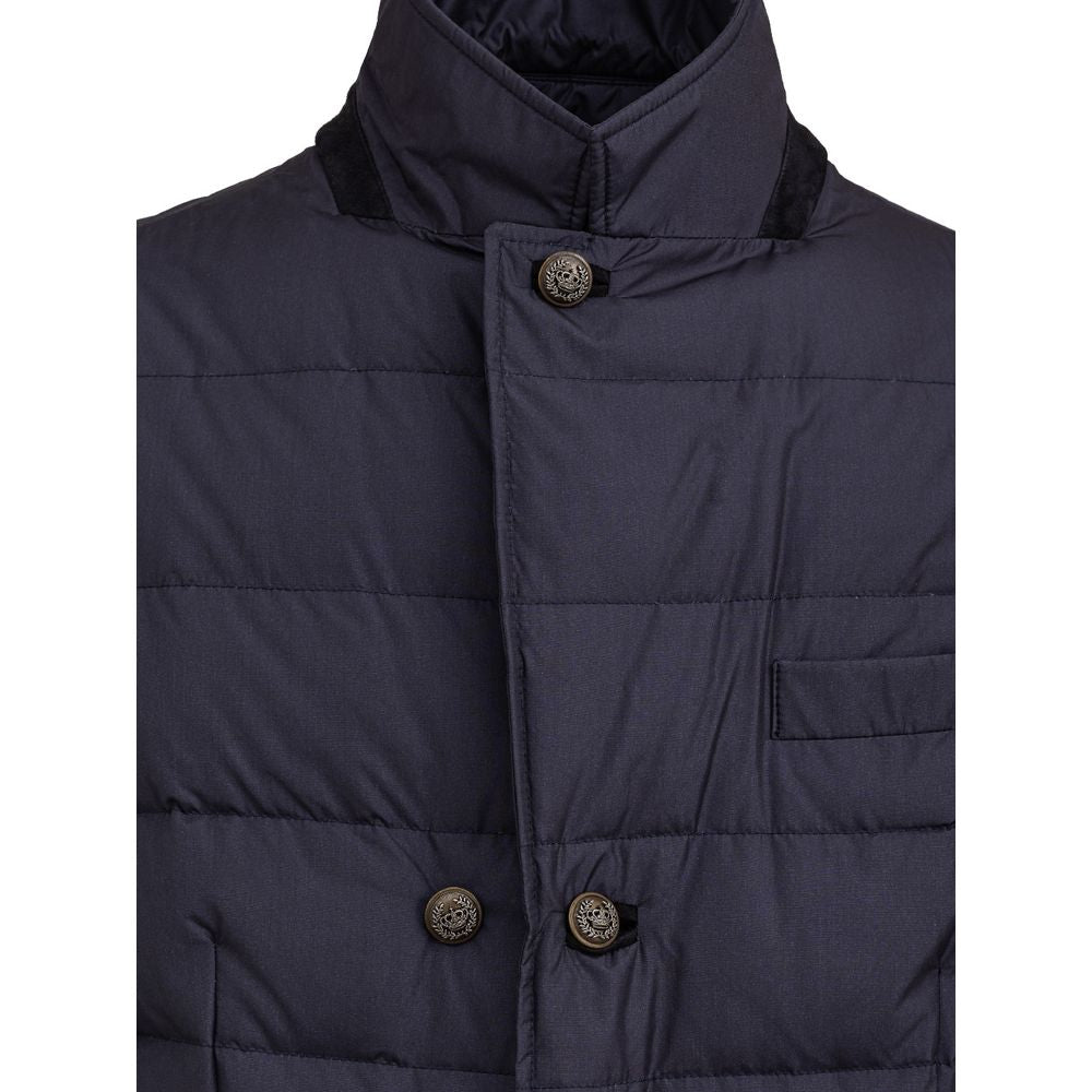 Dolce & Gabbana Blue Quilted Coat