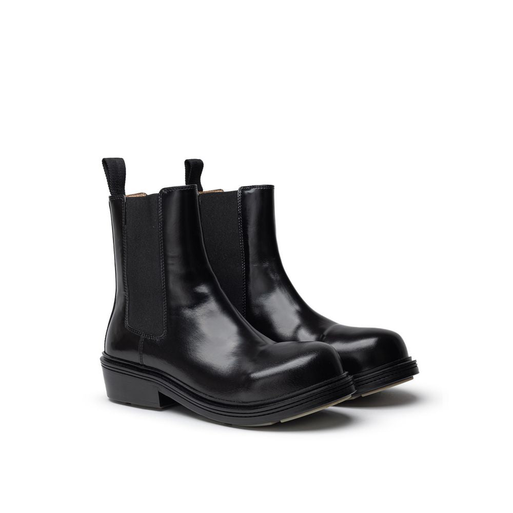 Bottega Veneta Black Leather Boot LUNESCAPE
