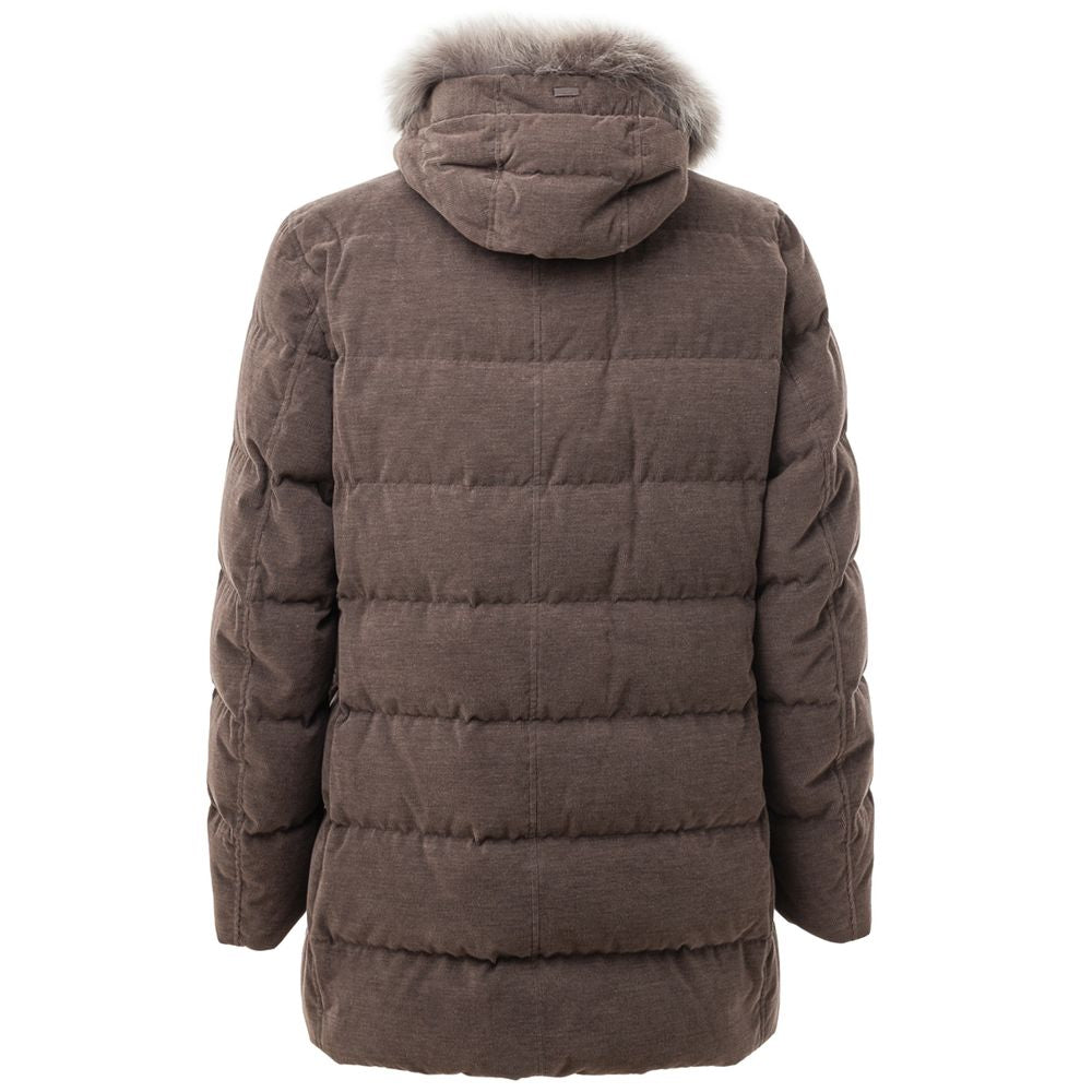 Herno Brown Cotton Bomber