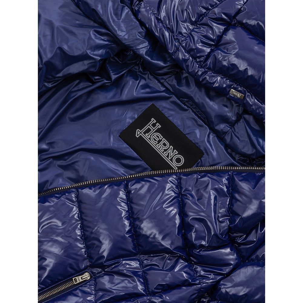 Herno Blue Polyamide Coat