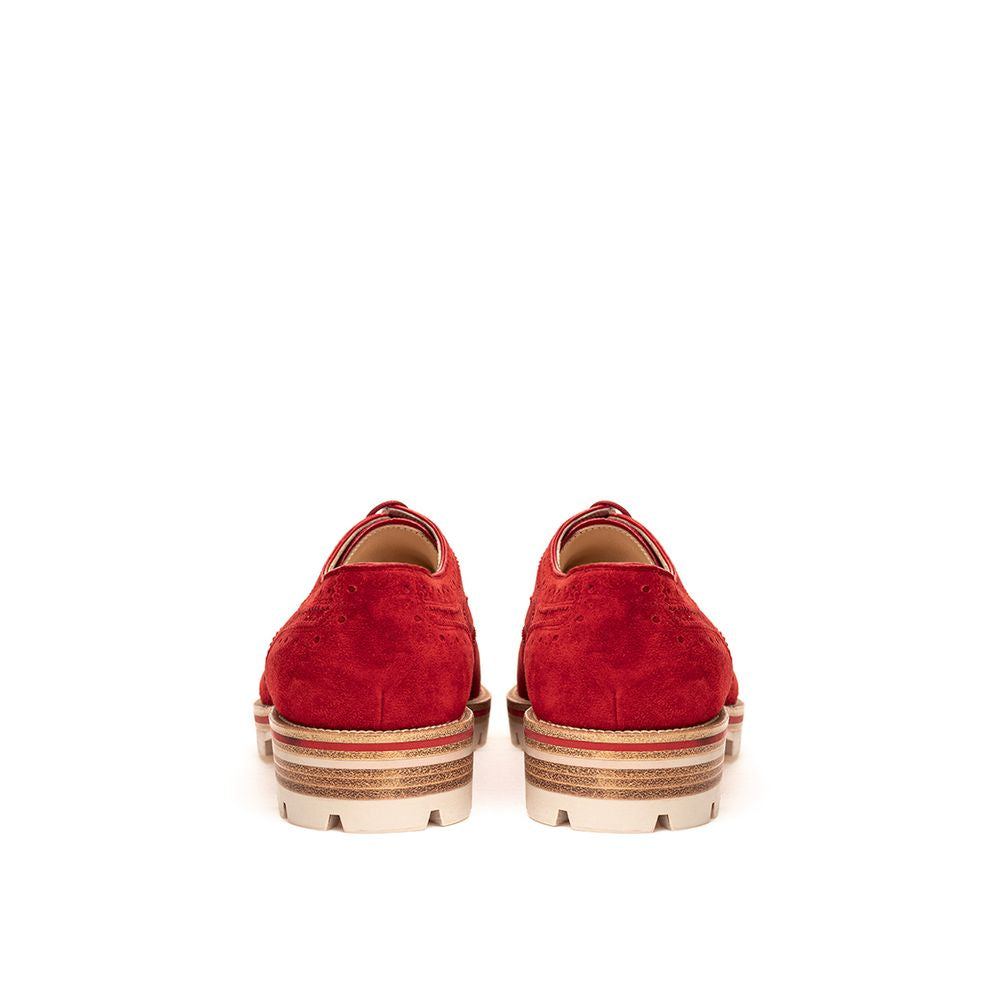 Christian Louboutin Red Suede Leather Oxfords And Derby LUNESCAPE