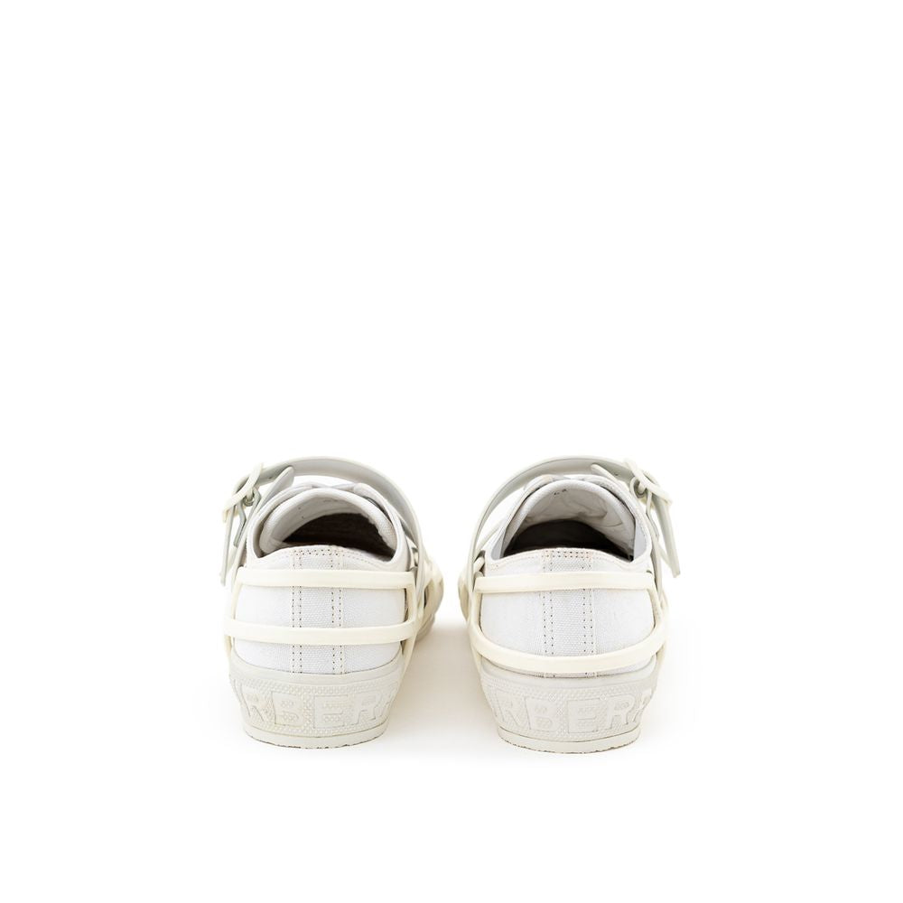 Burberry White Cotton Sneaker LUNESCAPE