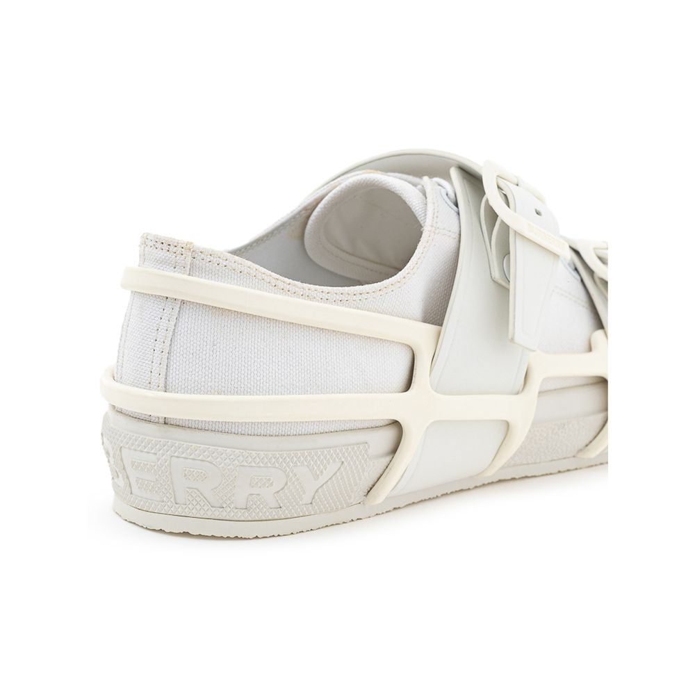 Burberry White Cotton Sneaker LUNESCAPE