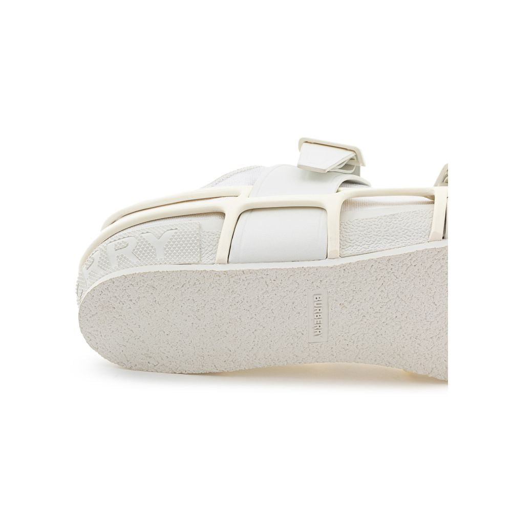 Burberry White Cotton Sneaker LUNESCAPE