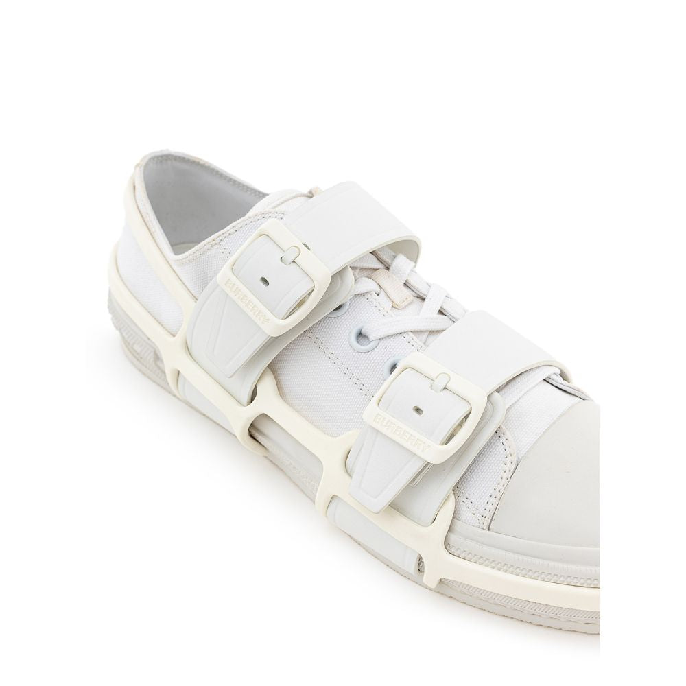 Burberry White Cotton Sneaker LUNESCAPE