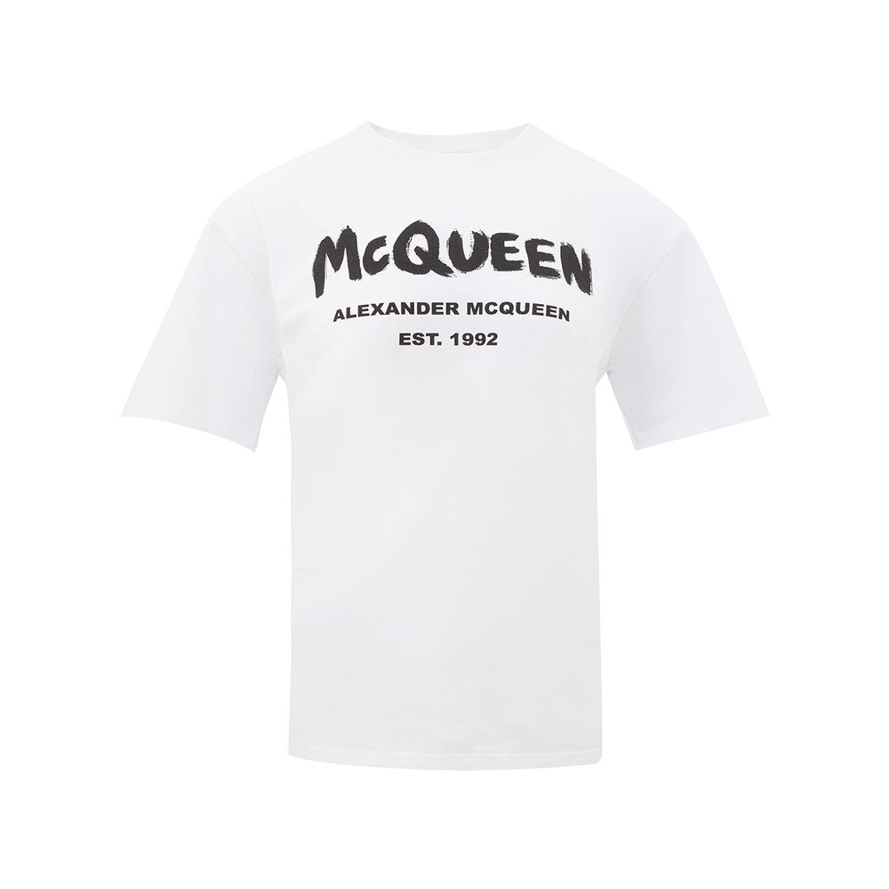 Alexander McQueen White Cotton T-Shirt LUNESCAPE