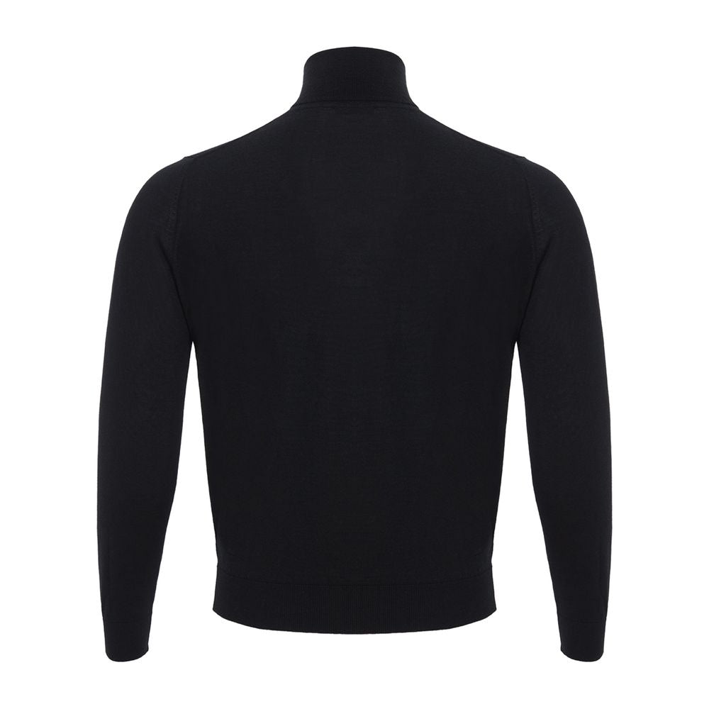 Colombo Italian Cashmere Luxury Black Sweater LUNESCAPE