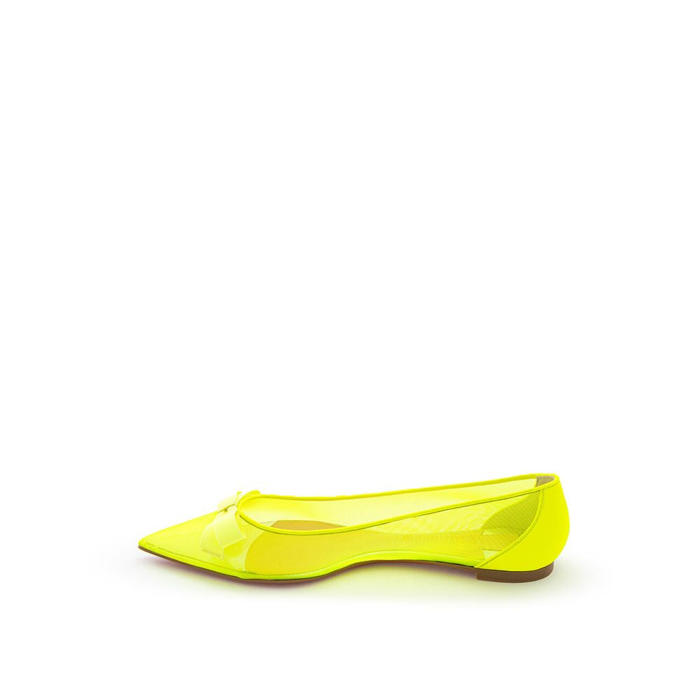 Christian Louboutin Sunshine Yellow Mesh Flat Elegance LUNESCAPE