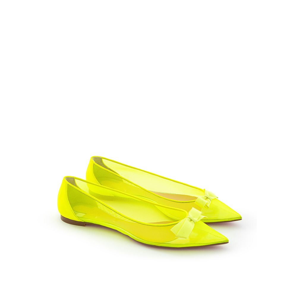 Christian Louboutin Sunshine Yellow Mesh Flat Elegance LUNESCAPE