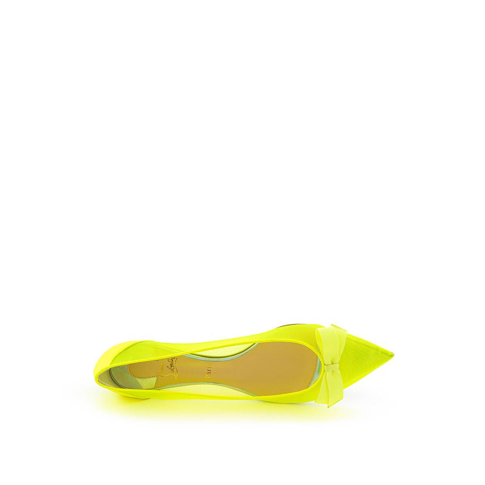 Christian Louboutin Sunshine Yellow Mesh Flat Elegance LUNESCAPE