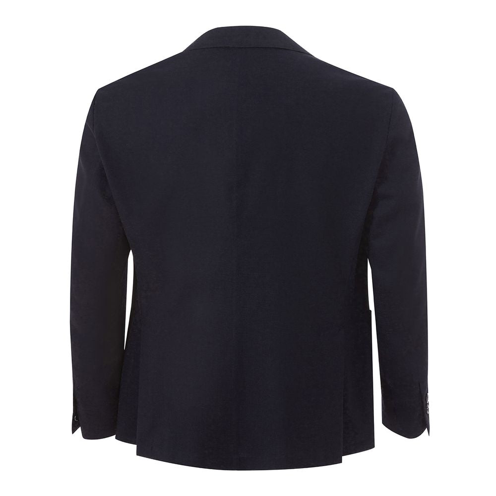 Elegant Blue Cotton Lardini Jacket LUNESCAPE