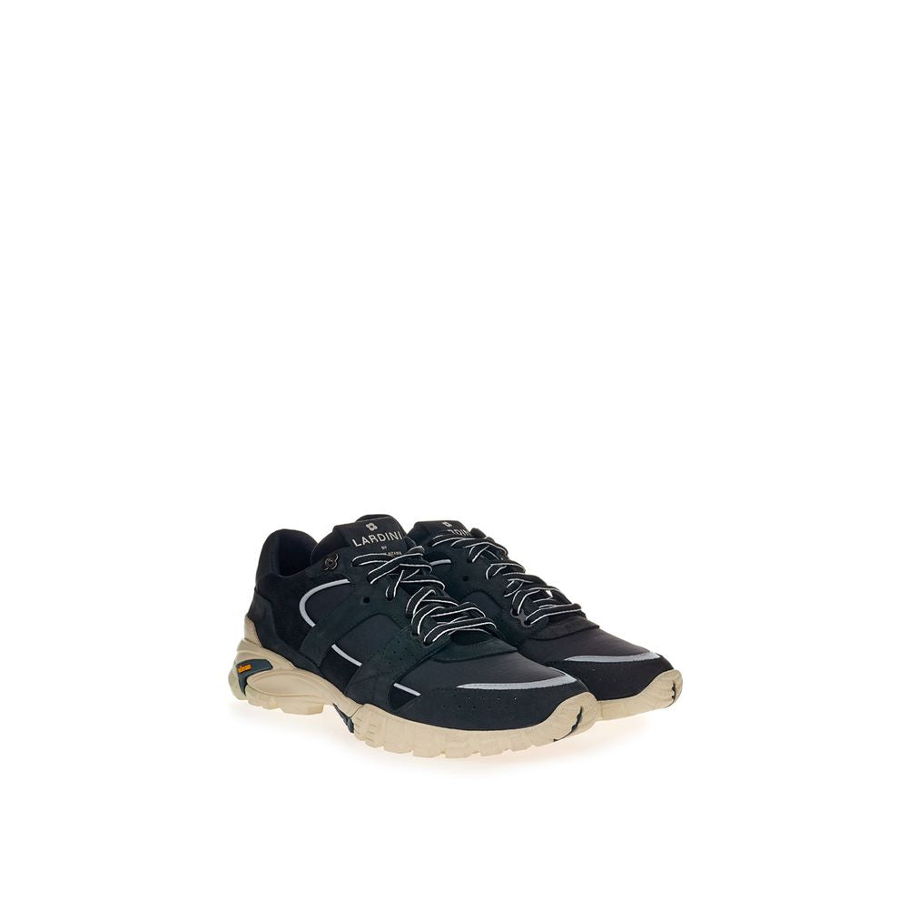 Lardini Black Suede Leather Sneaker LUNESCAPE