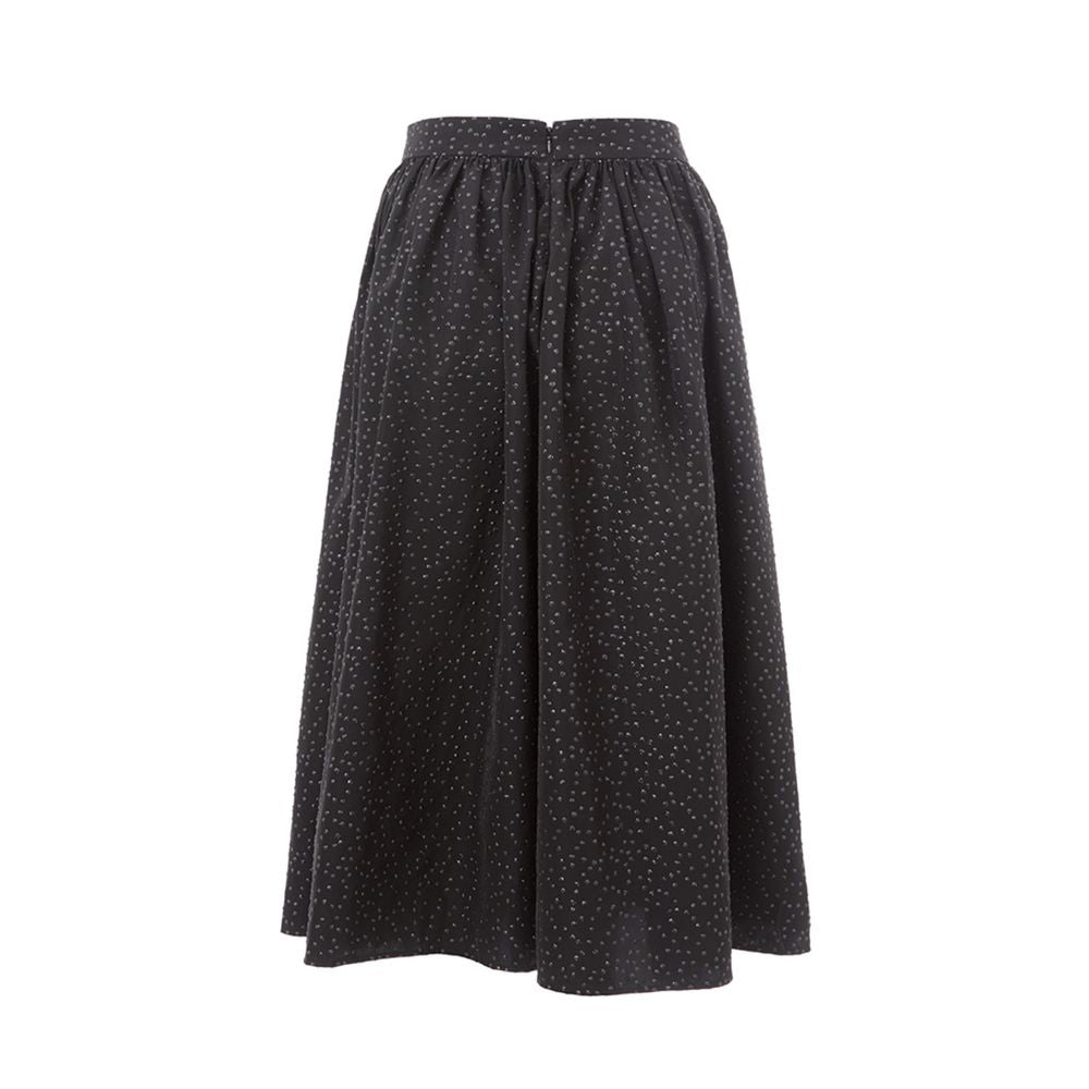 Lardini Elegant Black Midi Skirt LUNESCAPE