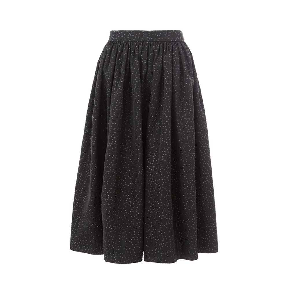 Lardini Elegant Black Midi Skirt LUNESCAPE