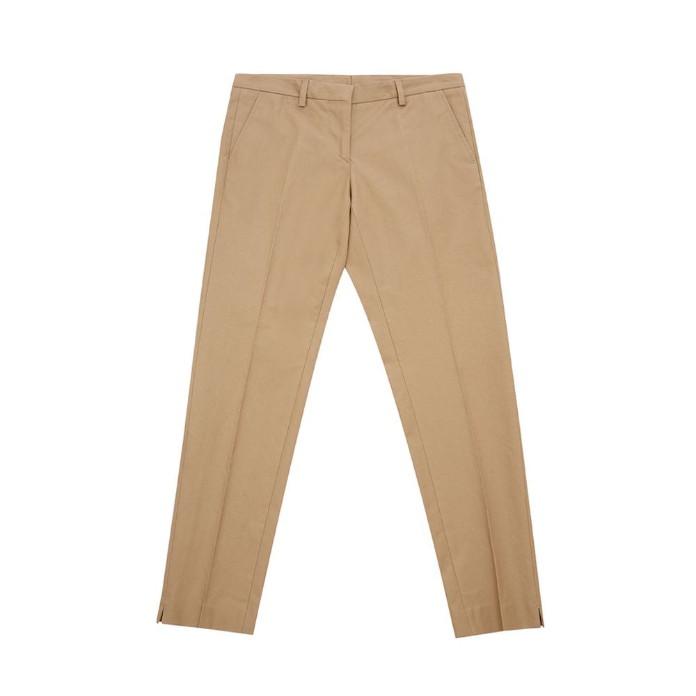 Lardini Elegant Brown Cotton Trousers for Women LUNESCAPE