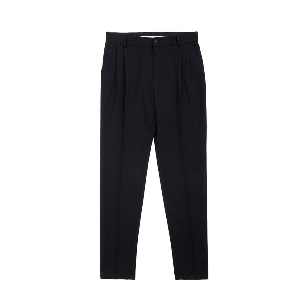 Dolce & Gabbana Elegant Polyester Black Pants for Men LUNESCAPE