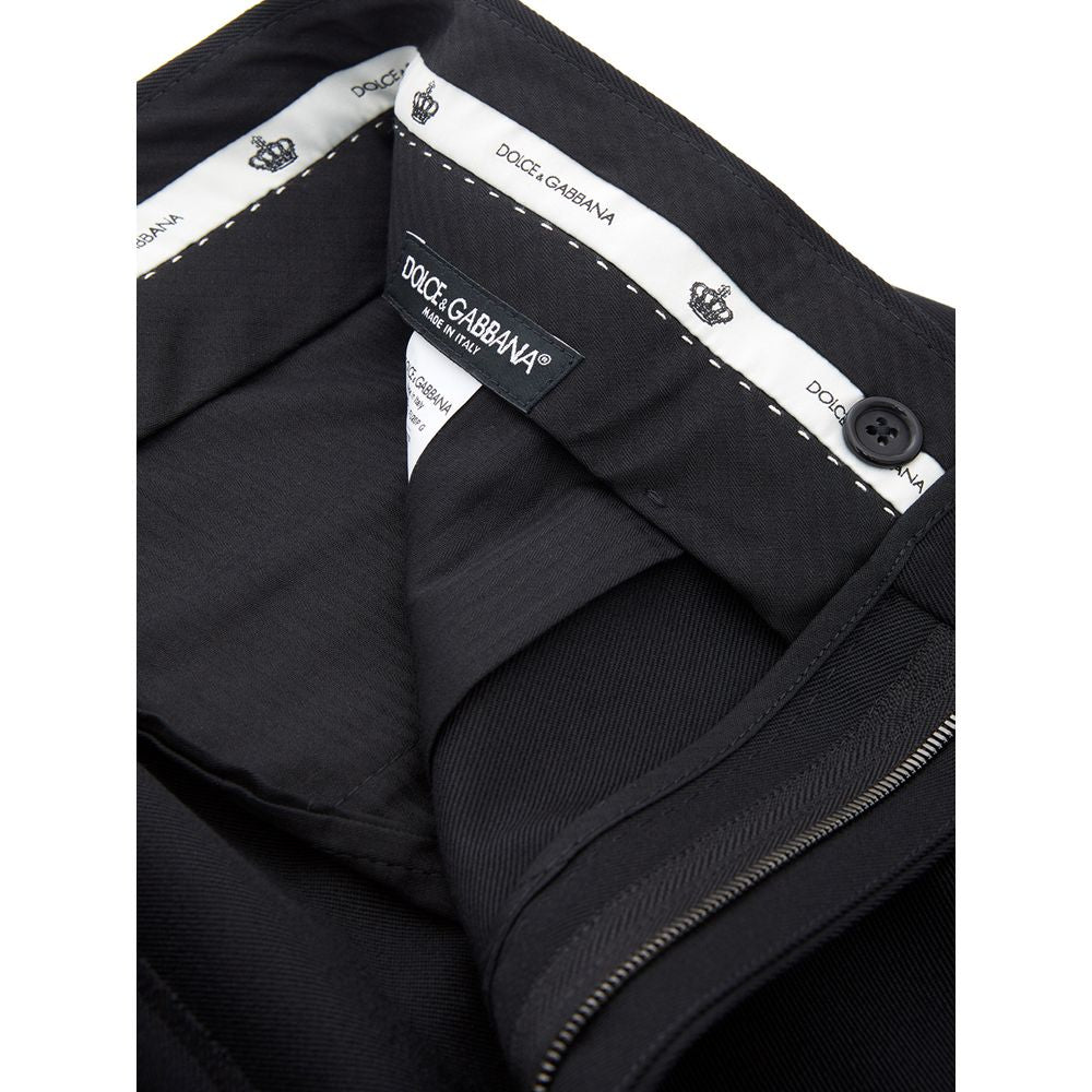 Dolce & Gabbana Elegant Polyester Black Pants for Men LUNESCAPE