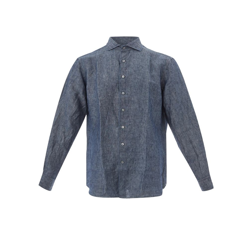 Lardini Elegant Flax Blue Shirt for Men LUNESCAPE