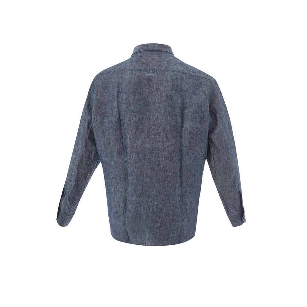 Lardini Elegant Flax Blue Shirt for Men LUNESCAPE