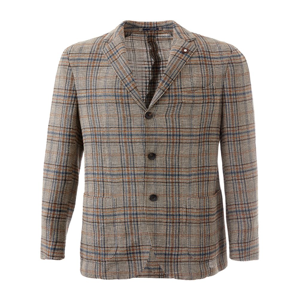 Lardini Elegant Multicolor Linen Jacket LUNESCAPE
