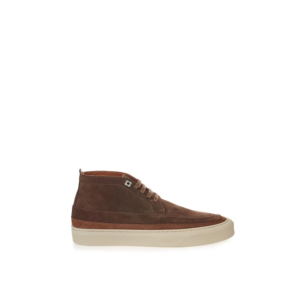 Lardini Elegant Suede Sneakers in Rich Brown LUNESCAPE
