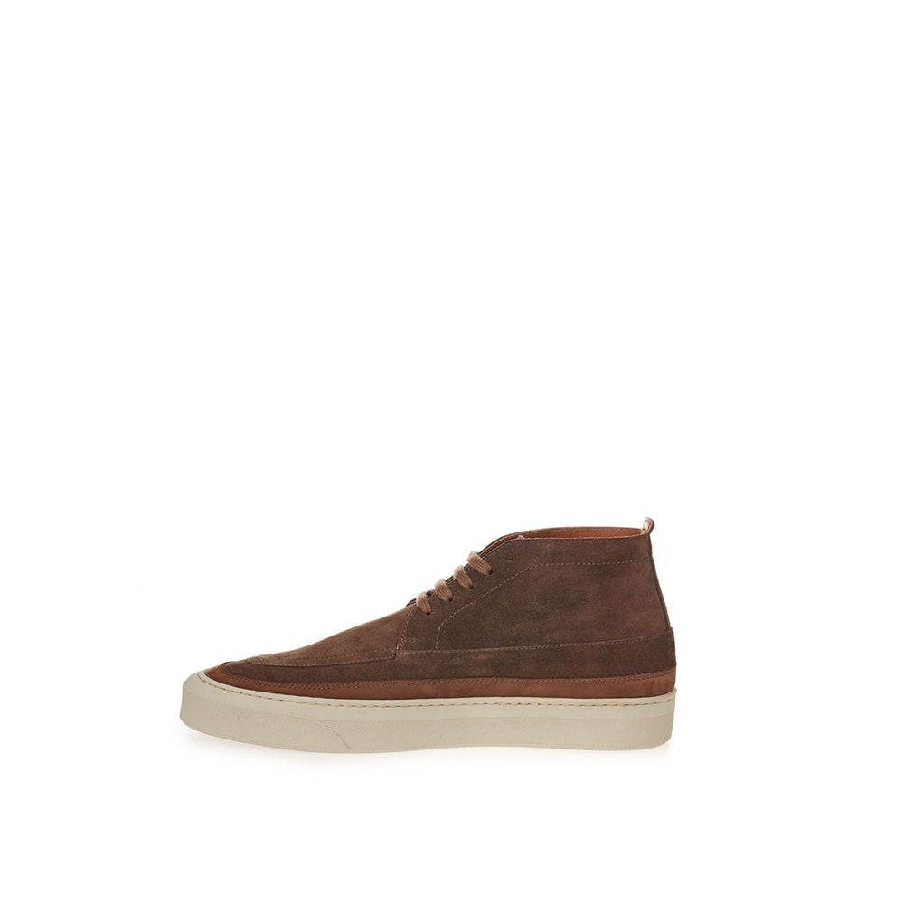 Lardini Elegant Suede Sneakers in Rich Brown LUNESCAPE